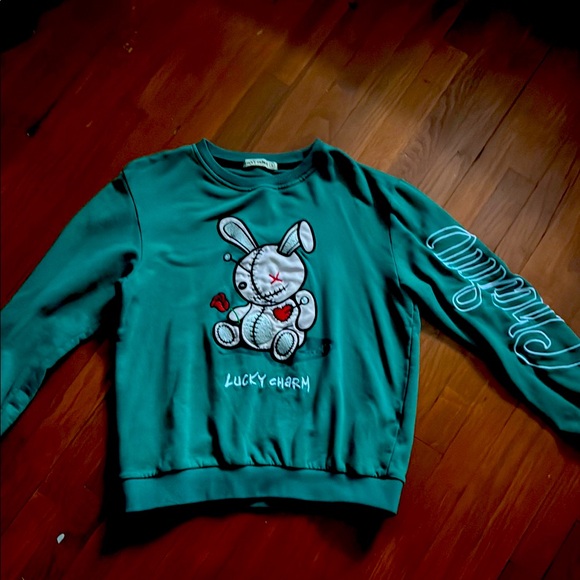 Teal Lucky Charm Bunny Sweatshirt